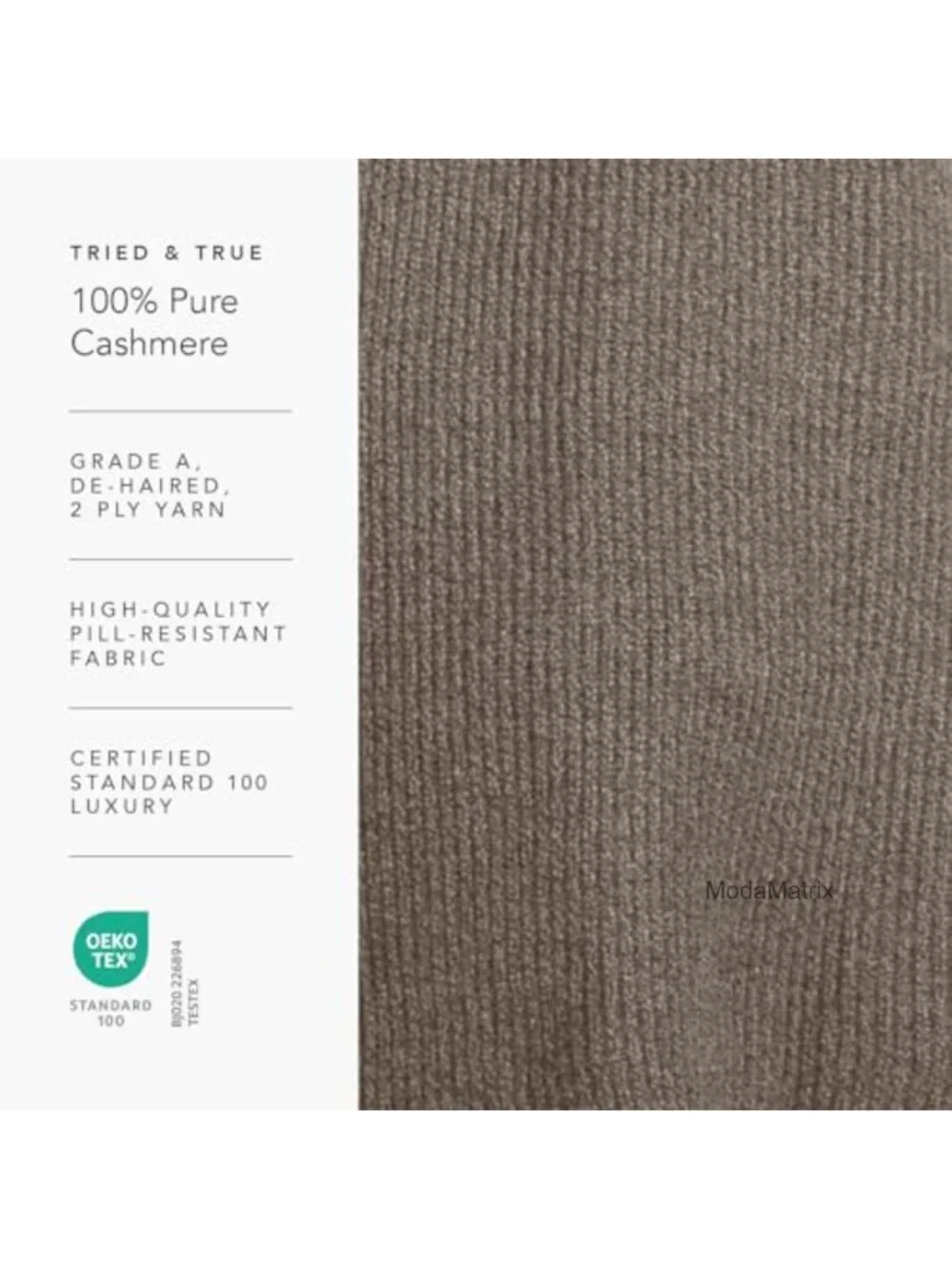 Luxury Cashmere Knit Hat & Scarf Gift Set for Men, Beanie & Scarf